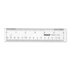 Westcott Clear Acrylic Ruler, 6 (15 cm)