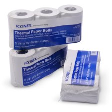 Iconex Cash Register/Calculator Thermal Paper Rolls, 2 1/4" X 1 7/8"dia.