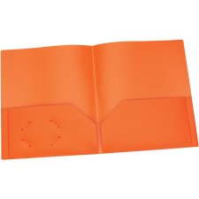 Oxford Two Pocket Poly Portfolio, Orange
