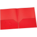 Oxford Two Pocket Poly Portfolio, Red