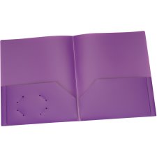 Oxford Two Pocket Poly Portfolio, Purple