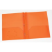 Oxford Two Pocket Poly Portfolio with Tangs, Orange