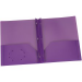 Oxford Two Pocket Poly Portfolio with Tangs, Purple