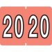 Pendaflex Year Labels, 2020 Pink