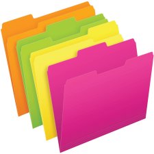 Pendaflex Glow File Folders, Letter Size