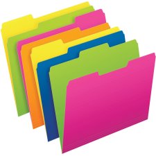 Pendaflex Twisted Glow File Folders, Letter