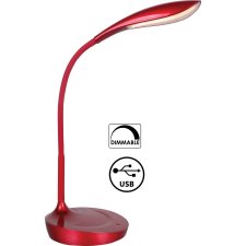 Luna Dimmable LED Desk Lamp with USB Charging Port