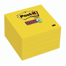 Post-it Super Sticky Notes Cube, Electric Yellow