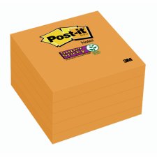 Post-it Super Sticky Notes Cube, Neon Orange