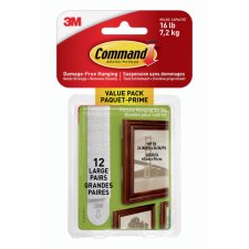 Command Large Picture Adhesive Strips, White