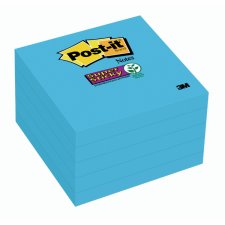 Post-it Super Sticky Notes Cube, Electric Blue