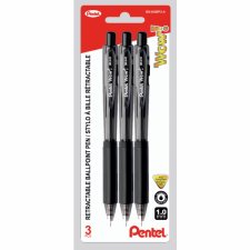 Pentel WOW! Retractable Ball Point Pen, Black