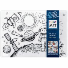 Funny Mat Table Top Colouring Mat, Space