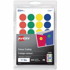Avery Print or Write Colour Coding Labels, Assorted