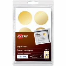 Avery Legal Seals, Gold