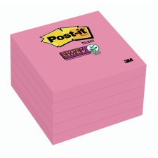 Post-it Super Sticky Notes Cube, Neon Pink