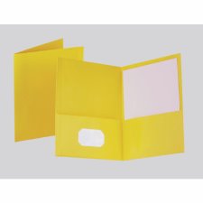 Oxford® Twin Pocket Portfolio, Yellow