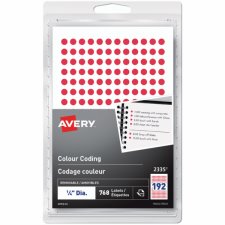 Avery Colour Coding Labels, Red