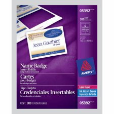 Avery Name Badge Card Refills, 4" x 3"