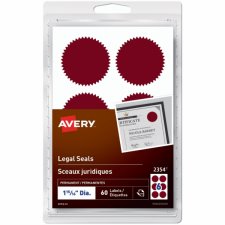 Avery Legal Seals, Red