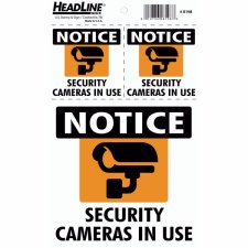 Headline® Security Camera Notice Signs
