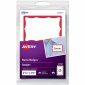 Avery Print or Write Name Badges, Red Border