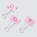 Rapesco Emoji Fold-Back Clips, 1 1/2" Pink