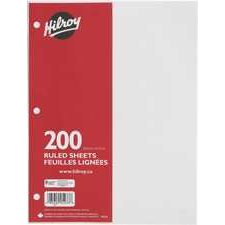 Hilroy Ruled Refill Sheets, 8 1/2" x 11"