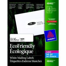 Avery EcoFriendly White Mailing Labels, 4" x 1 1/3