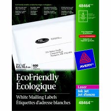 Avery EcoFriendly White Mailing Labels, 4" x 3 1/3