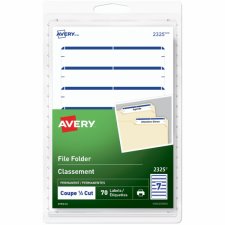 Avery Print or Write File Folder Labels, Blue