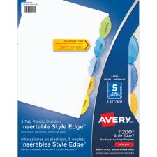 Avery Style Edge Insertable Indexes, 5 Tab