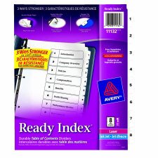 Avery Ready Index - 1 - 8