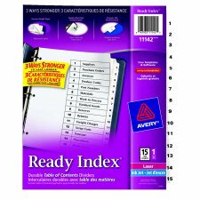 Avery Ready Index - 1 - 15