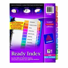 Avery Ready Index, Colour, 1 - 10