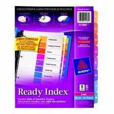 Avery Ready Index, Colour, 1 - 8