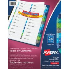 Avery Ready Index Double Column Dividers, 1-24