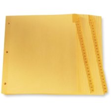 Oxford Printed Tab Indexes - 1-50 Tab