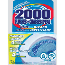 2000 Flushes, Blue with Bleach