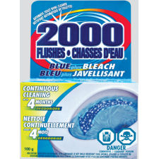 2000 Flushes, Blue with Bleach