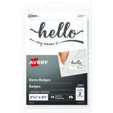 Avery Name Badge, Hello
