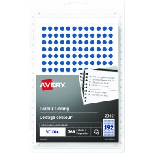 Avery® Round Colour Coding Labels, Blue