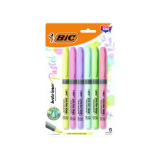 Bic brite liner Intensity Highlighters, Chisel Tip, Assorted Pastels