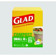 Glad Compostable Garbage Bags, 10L
