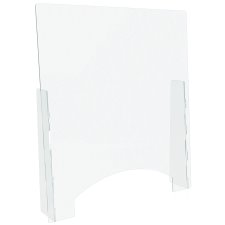 Deflecto Countertop Safety Barrier with Pass-through, 31-3/4" x 36"