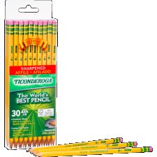 Ticonderoga HB2 Pencils, 30/pkg