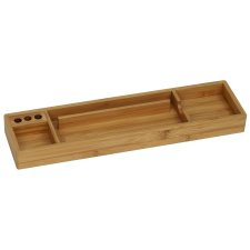 Merangue Bamboo Four Compartment Desk Tray