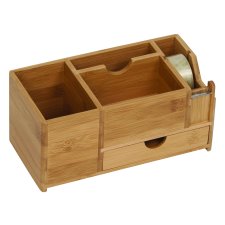 Merangue Bamboo Destop Holder with Drawer