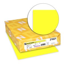 Neenah Astrobrights Paper, 65lb, 8-/12" x 11", Lift off Lemon