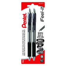 Pentel IFeel it! Retractable Ball Point Pen, Black